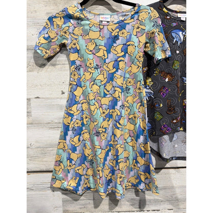 LuLaRoe Dress Tunic Girls 8 Disney Winnie The Pooh Alice Wonderland3