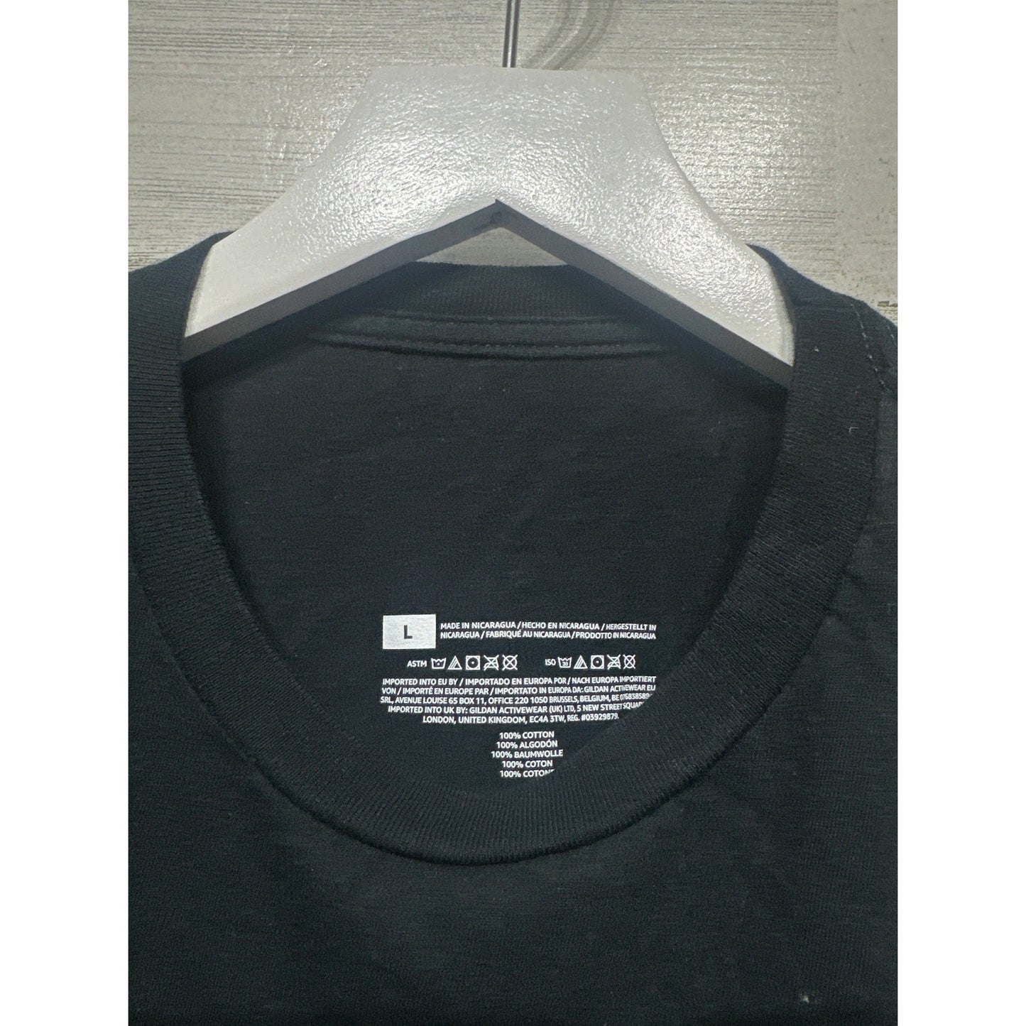 Gildan Crawfish Graphic T-Shirt Boys Large Black Neon Lobster EUC1