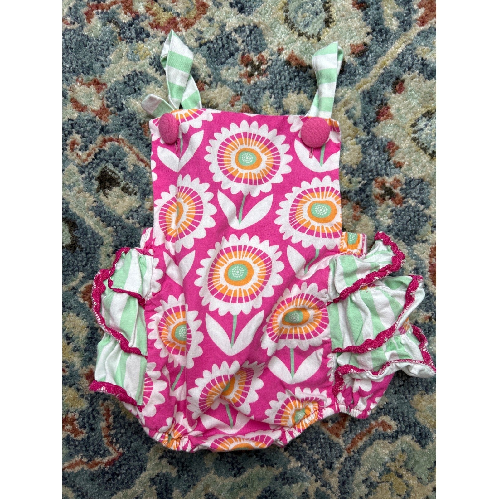 Monica Andy Caden Lane Girls 6-12M Summer Bubble & Dress Bundle11