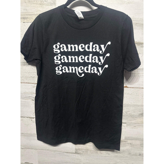 Bella Canvas Gameday Graphic Tee Youth XL Black Short Sleeve EUC0