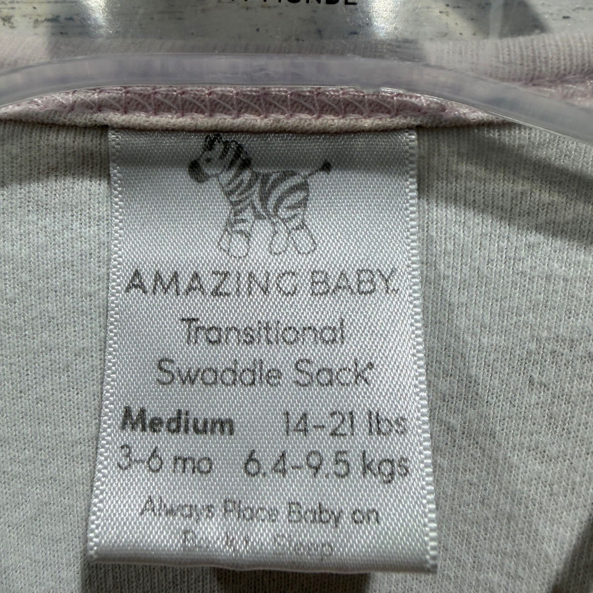 Amazing Baby Swaddle Sack Girls 3-6M Pink Elephant Transitional *Flawed1