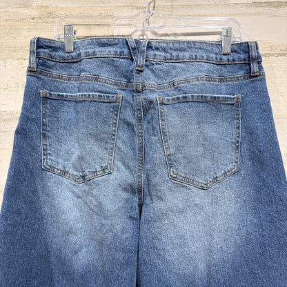 Celebrity Pink Wide Leg Jeans Women 15/32 Blue Cotton Denim Y2K Style EUC3