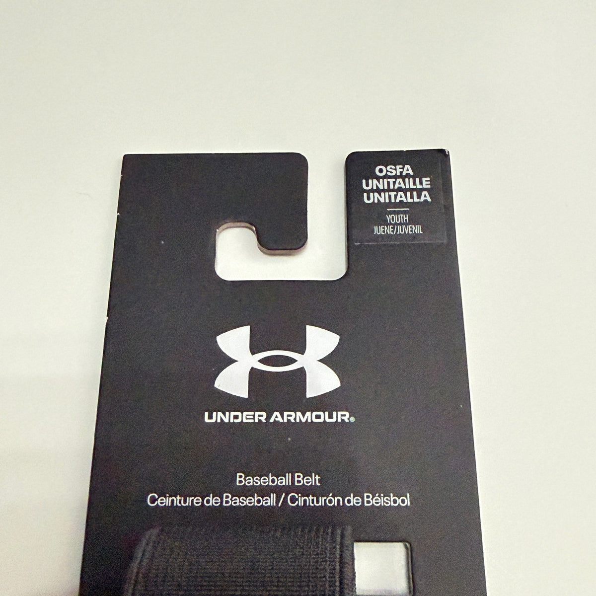 Under Armour Baseball Belt Boys Black Adjustable Elastic Sport NWT1