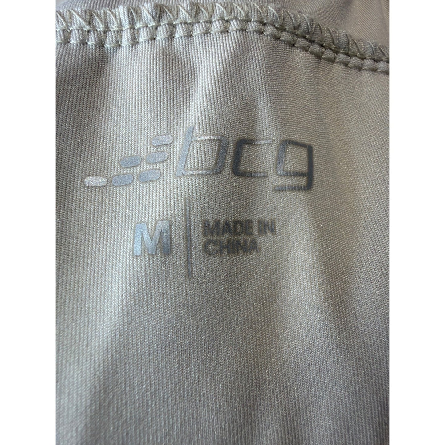 BCG Athletic Shorts Mens M Khaki Zipper Pocket Performance Gorpcore EUC3