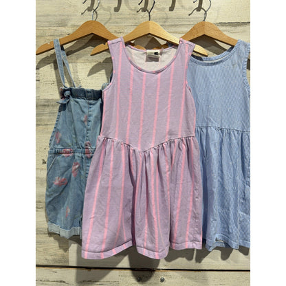 OshKosh Cotton On H&M Dress Lot Girls 5T Multicolor Floral Stripe Summer EUC2