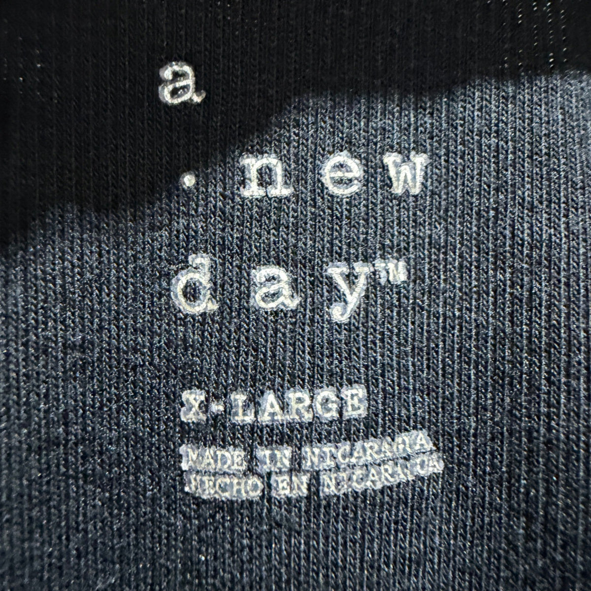 A New Day Long Sleeve Ribbed Tee Women XL Black Cotton Modal Casual Basic EUC1