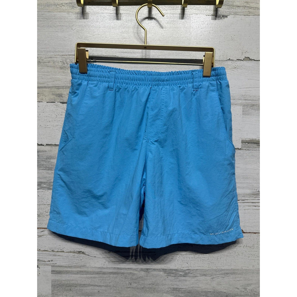 Columbia Swim Trunks Boys 14/16 Blue Omni-Shade PFG Mesh Lined *Flawed0