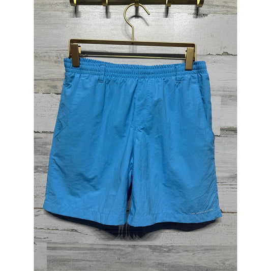 Columbia Swim Trunks Boys 14/16 Blue Omni-Shade PFG Mesh Lined *Flawed0