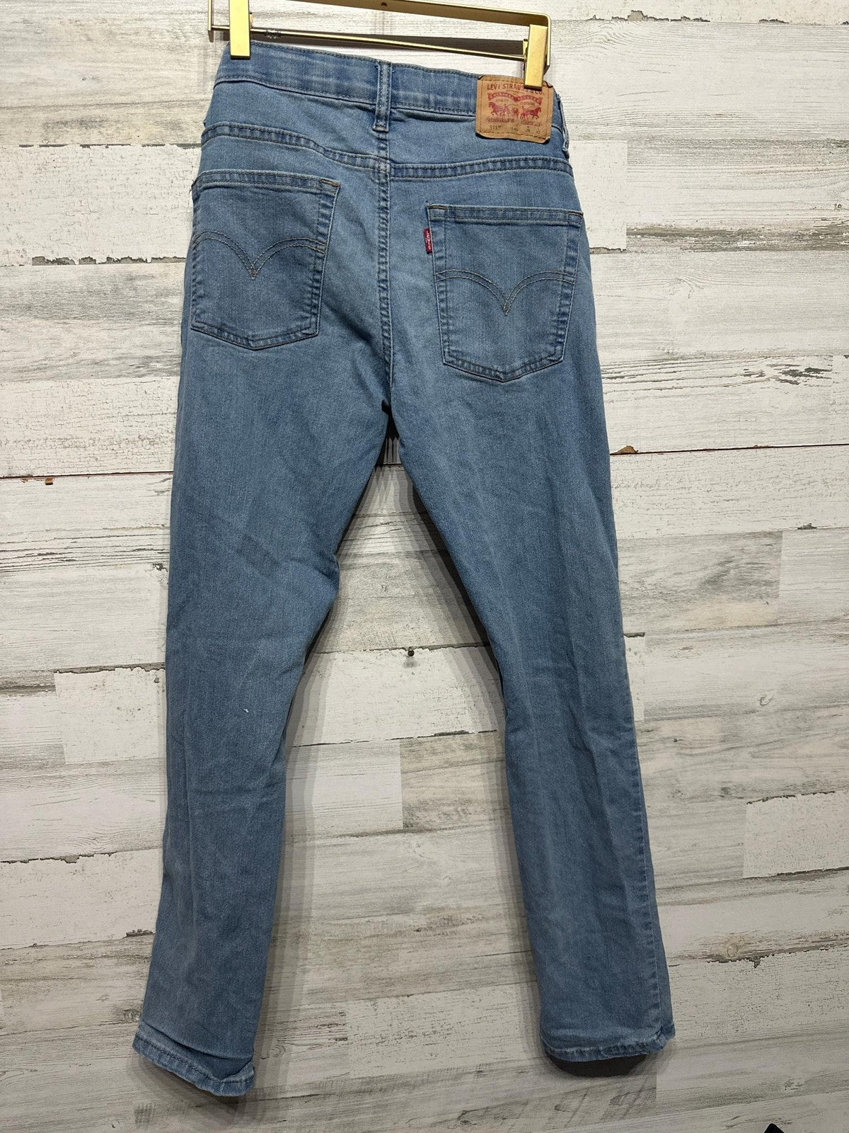 Levi's 511 Slim Fit Jeans Boys Size 16 Regular Medium Wash Blue Denim EUC2
