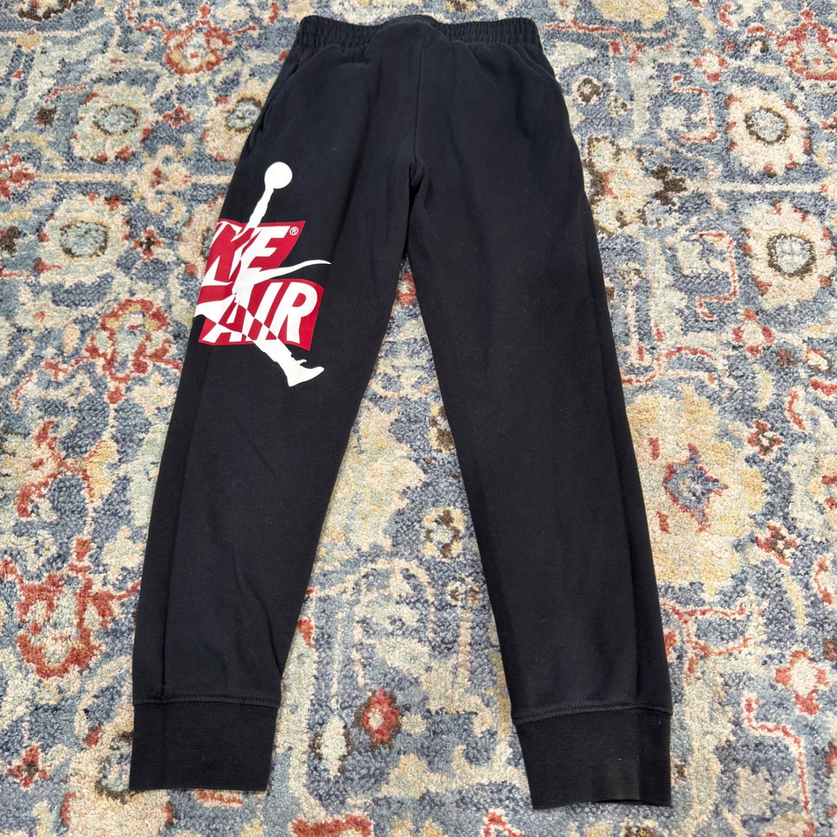 Nike Jordan Joggers Boys Small 8-10 Black Nike Air Jumpman Fleece GUC1
