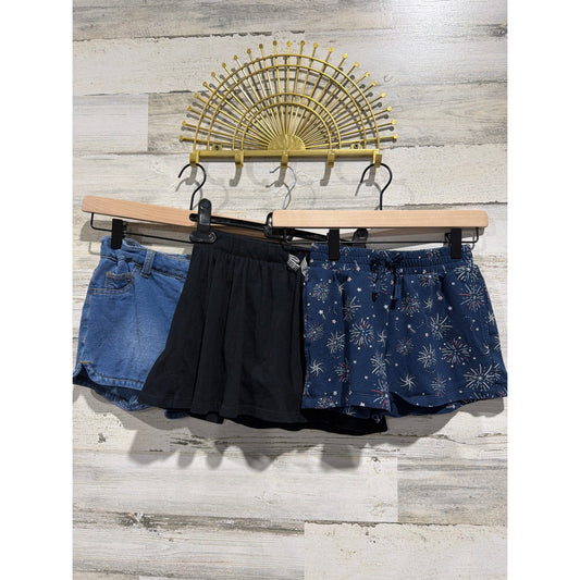 Cat & Jack Celebrate Shorts Skort Girls 7/8  Denim Patriotic Summer Bundle0