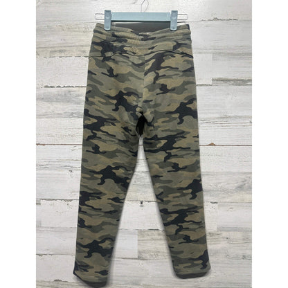 GapFit Joggers Boys 10 Green Camo Tech Fleece Zip Pockets EUC2