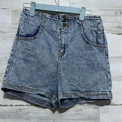 GB Girls Denim Shorts Girls 16 Blue Acid Wash High Waist EUC0