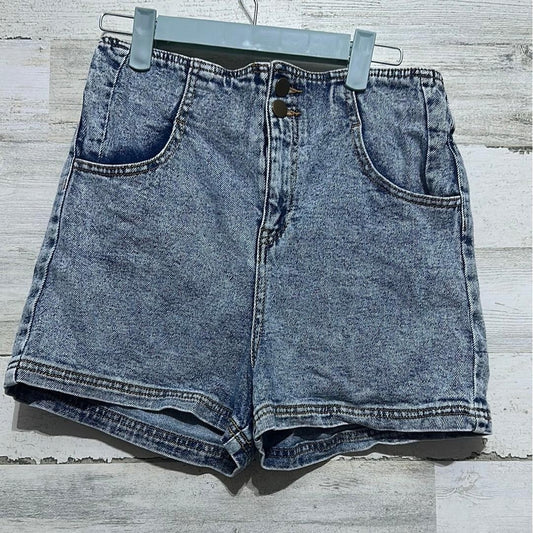 GB Girls Denim Shorts Girls 16 Blue Acid Wash High Waist EUC0