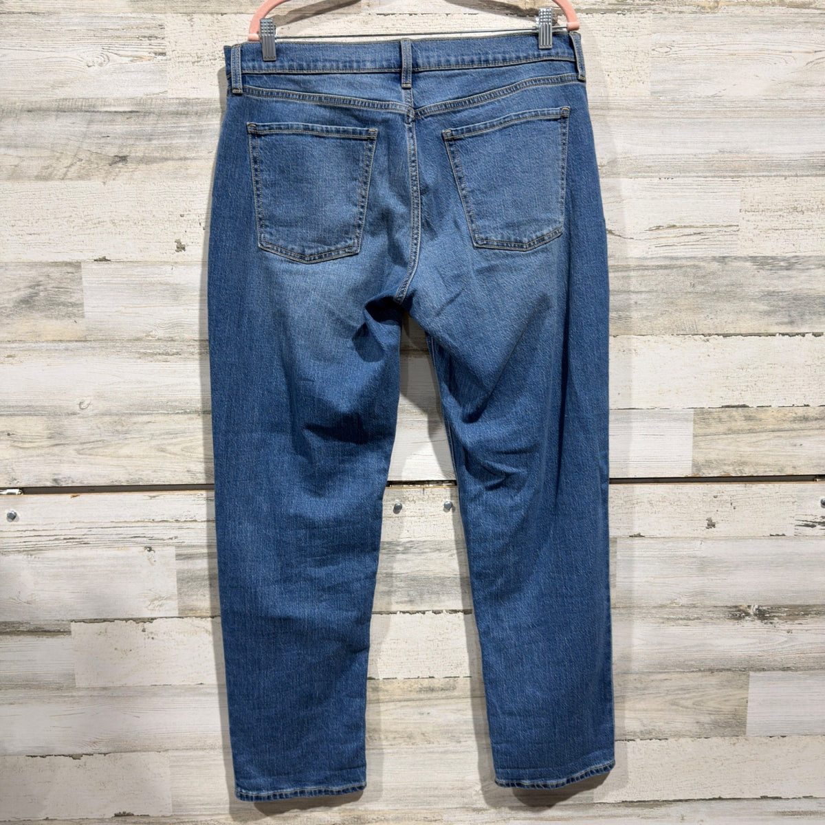 Old Navy Wow Boyfriend Jeans Womens 12 Blue Denim Cotton Stretch Casual Mid-Rise2