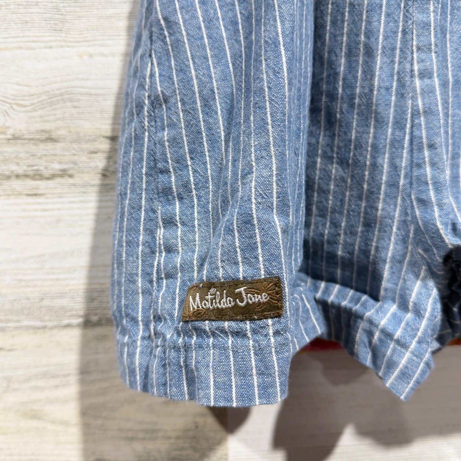 Matilda Jane Dress Romper Bundle Girls 6 Blue Striped Ruffle Classic6