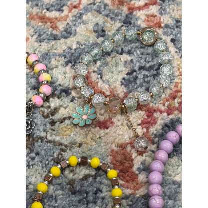 Bracelet Set Women Multicolor Beaded Charm Boho3