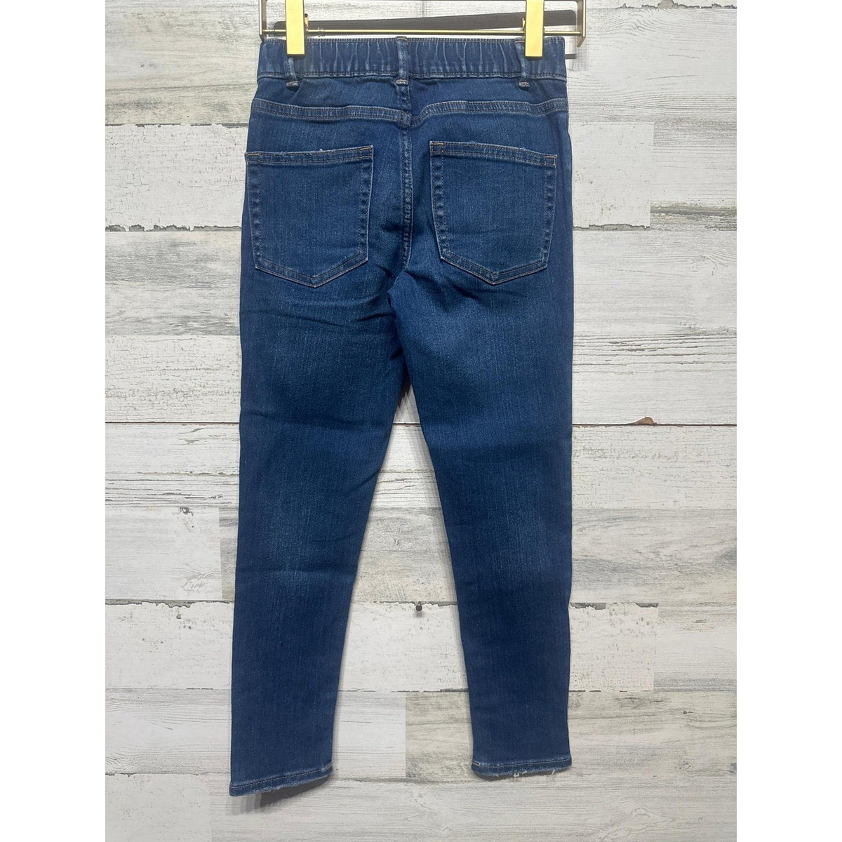 Crewcuts Skinny Jeans Girls 8 Blue Distressed Raw Hem EUC3