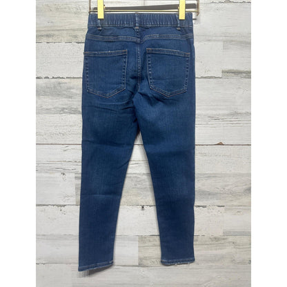 Crewcuts Skinny Jeans Girls 8 Blue Distressed Raw Hem EUC3