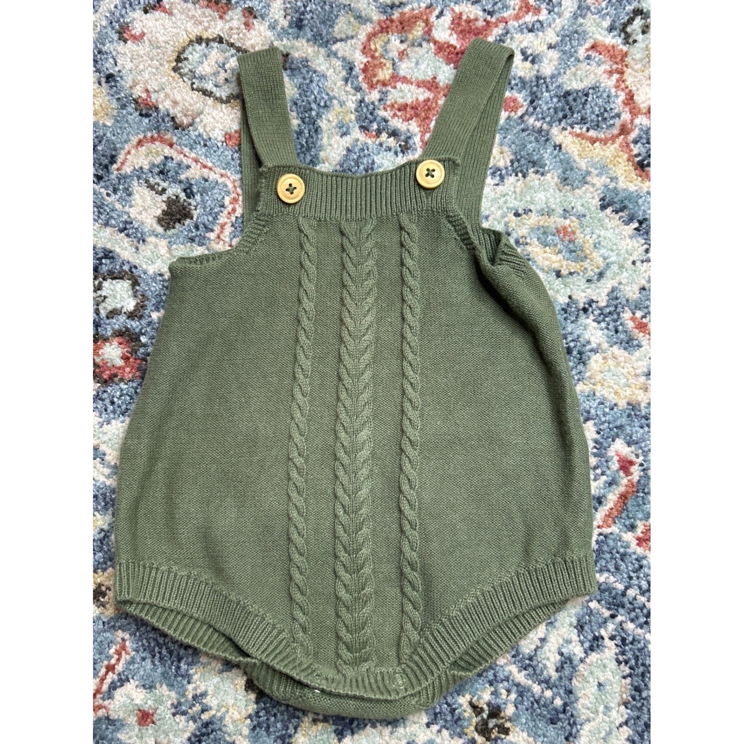 Carter's Cat & Jack Baby Girls 6-9M Green Tan Earth Tone Bundle EUC3