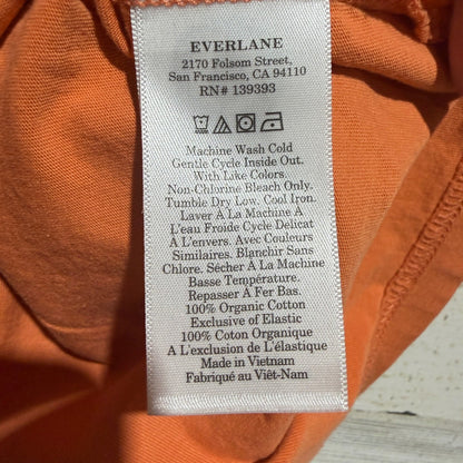 Everlane Uniform Organic Cotton Crew T-Shirt Mens Medium Orange Solid Basic EUC2