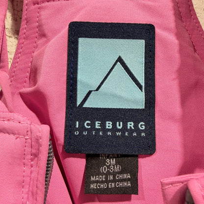 Iceburg Snow Bib Infants 3M Pink Technical Weather Tech Ski Pants Gorpcore NWT5