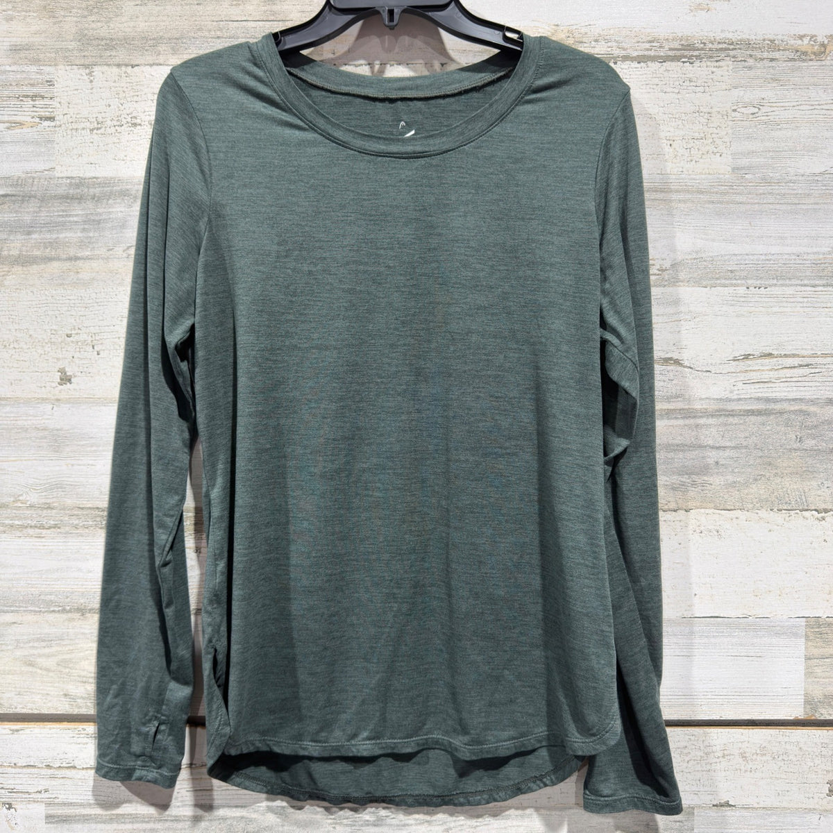 Head Long Sleeve Active Shirt Women L Green Thumbhole Athleisure *Flawed0