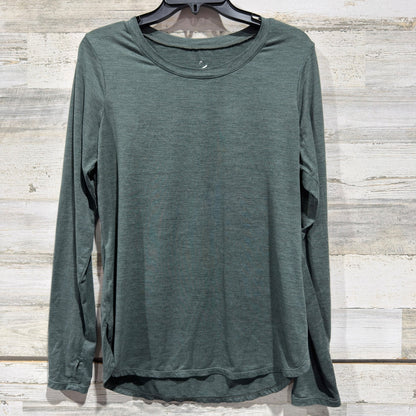 Head Long Sleeve Active Shirt Women L Green Thumbhole Athleisure *Flawed0