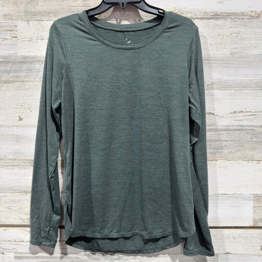 Head Long Sleeve Active Shirt Women L Green Thumbhole Athleisure *Flawed0