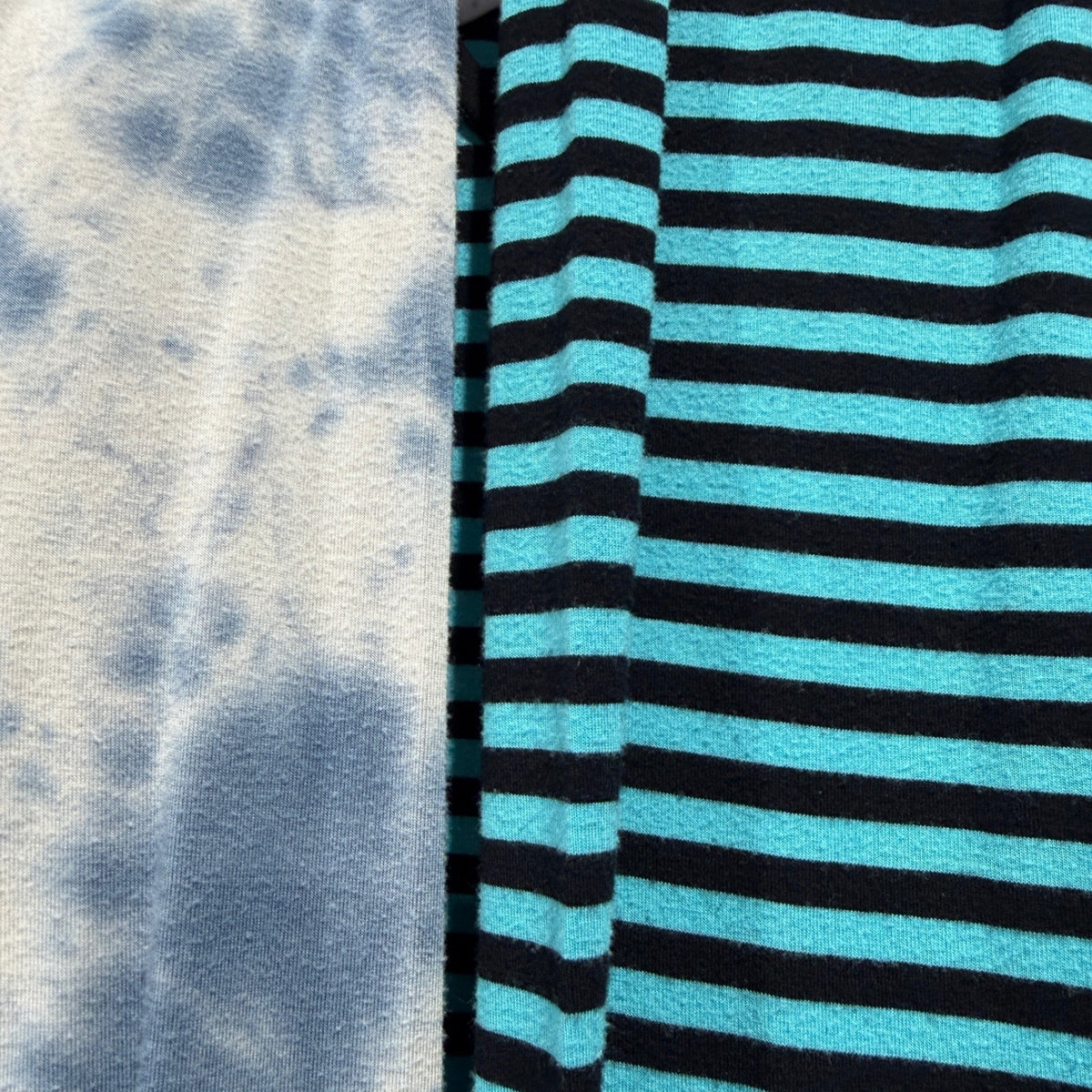 KicKee Pants Pajama Set Lot Boys Size 6 Blue Tie Dye Striped Bamboo GUC*6