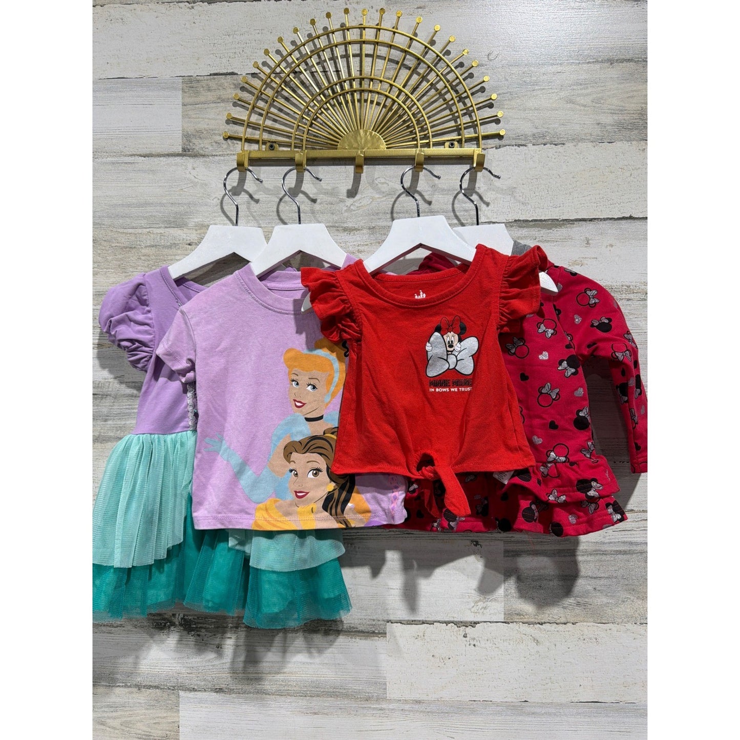 Disney Clothing Bundle Girls 12M 18M Princesses Minnie Ariel Disneycore0