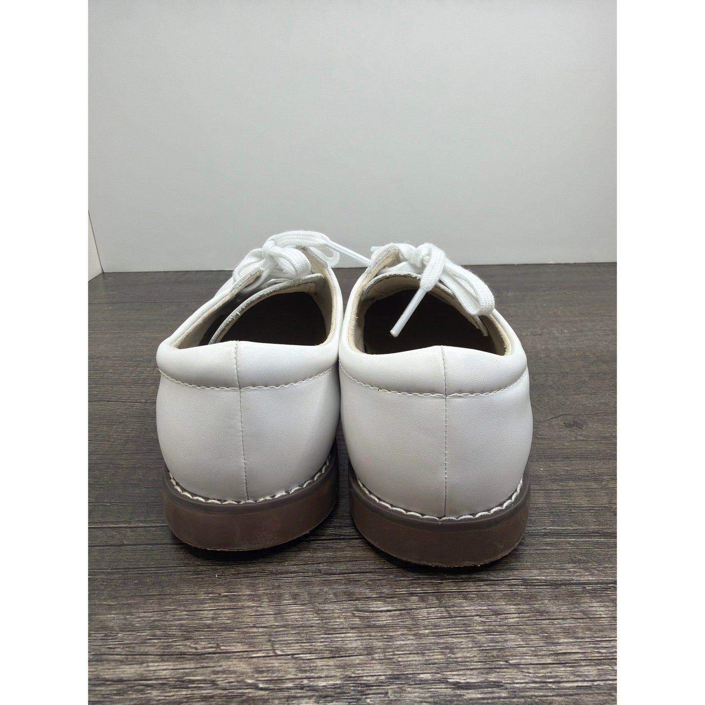 Footmates Willy Oxford Boys 13.5 White Leather Lace Up Classic Preppy EUC4
