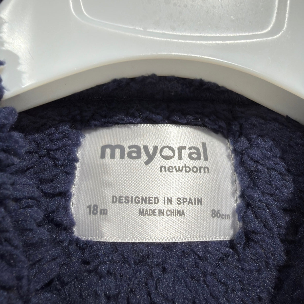 Mayoral Hooded Jacket Boys 18M Grafito Gray Cotton Blend Spanish Style NWT3
