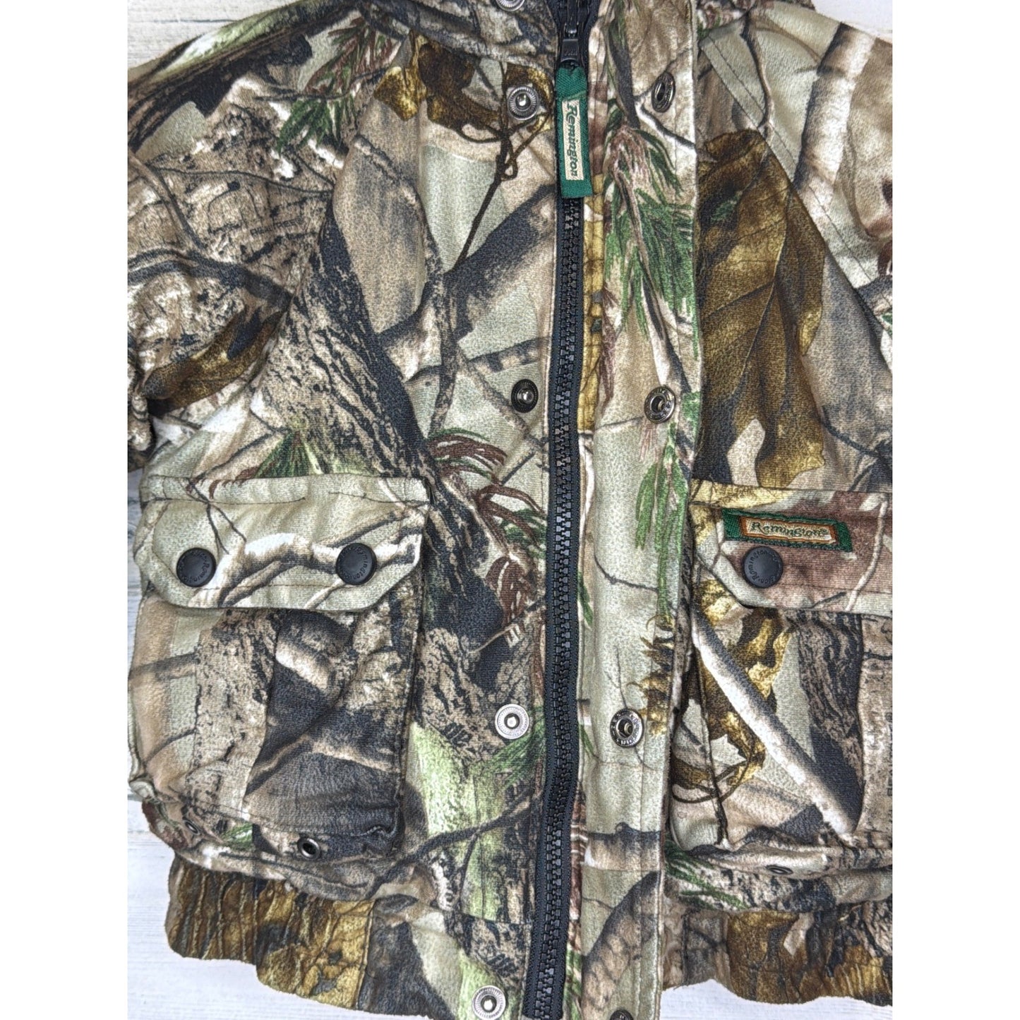 Remington Reversible Jacket Boys 4/5 Camo Real Tree Insulated Gorpcore EUC2