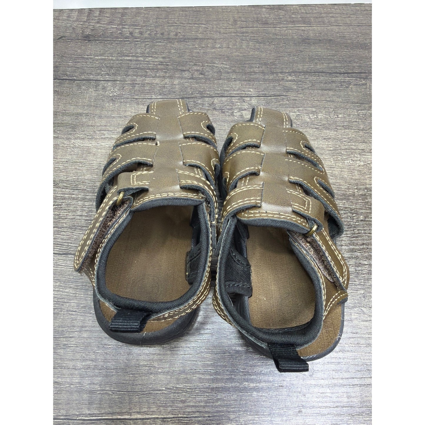 OshKosh Wonder Nation Sandal Bundle Boys Size 7 Toddler Fisherman EUC10
