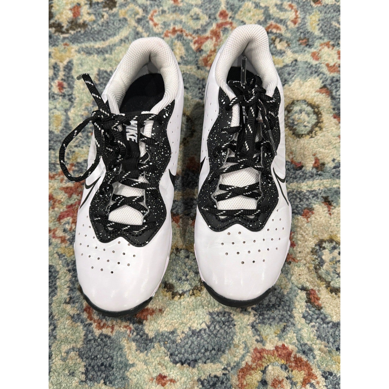 Nike Vapor Ultrafly 4 Keystone GG Youth 4.5Y White Black Fastflex Cleats EUC2