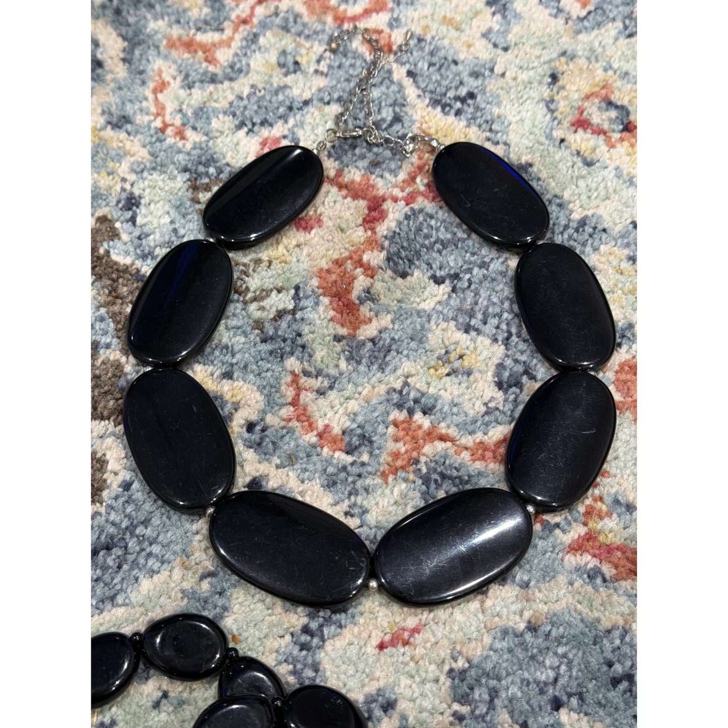 Jewelry Set Women OS Black Oval Chunky Bead Mod1
