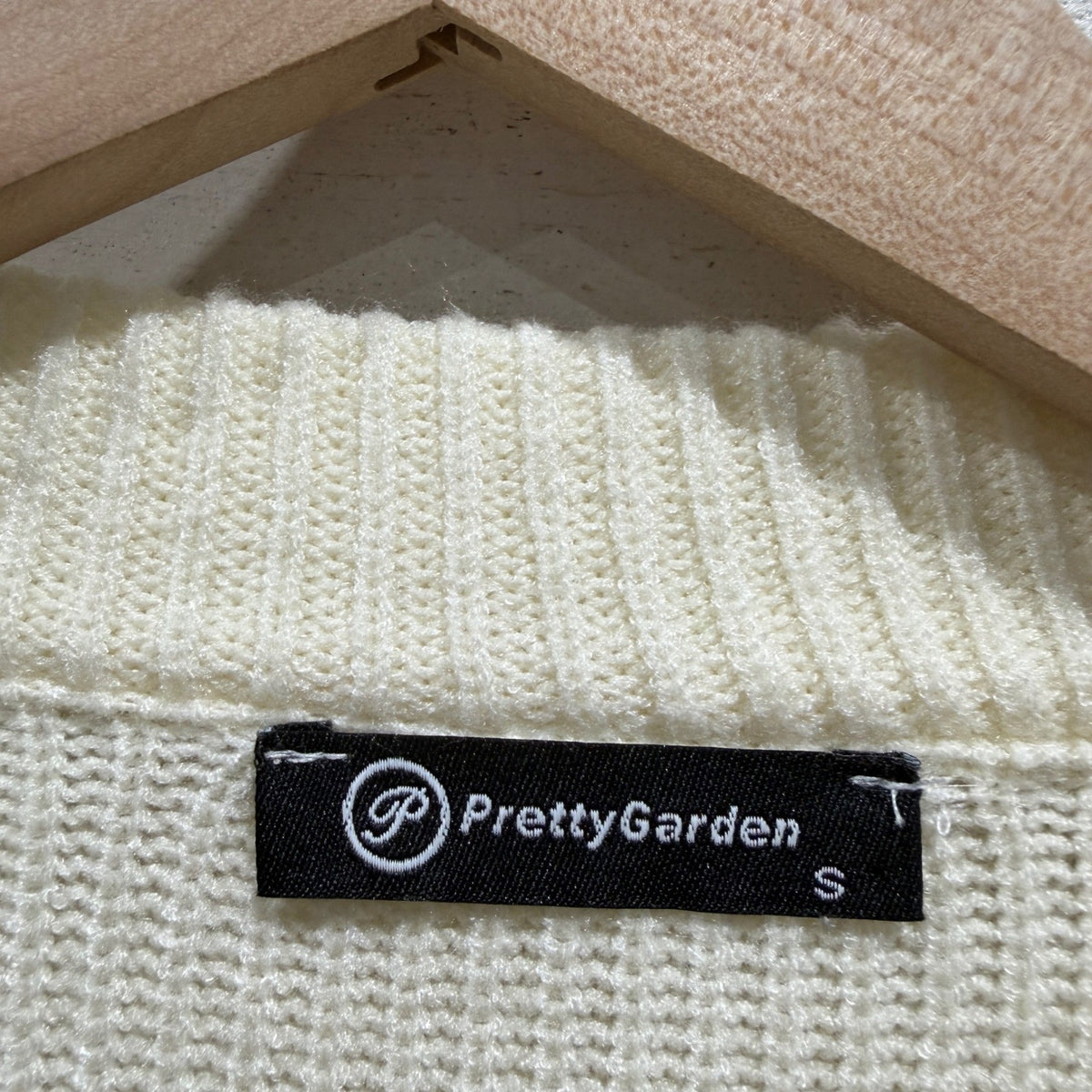 PrettyGarden Sweater Women S Green White Striped Cap Sleeve Detail Preppy EUC1
