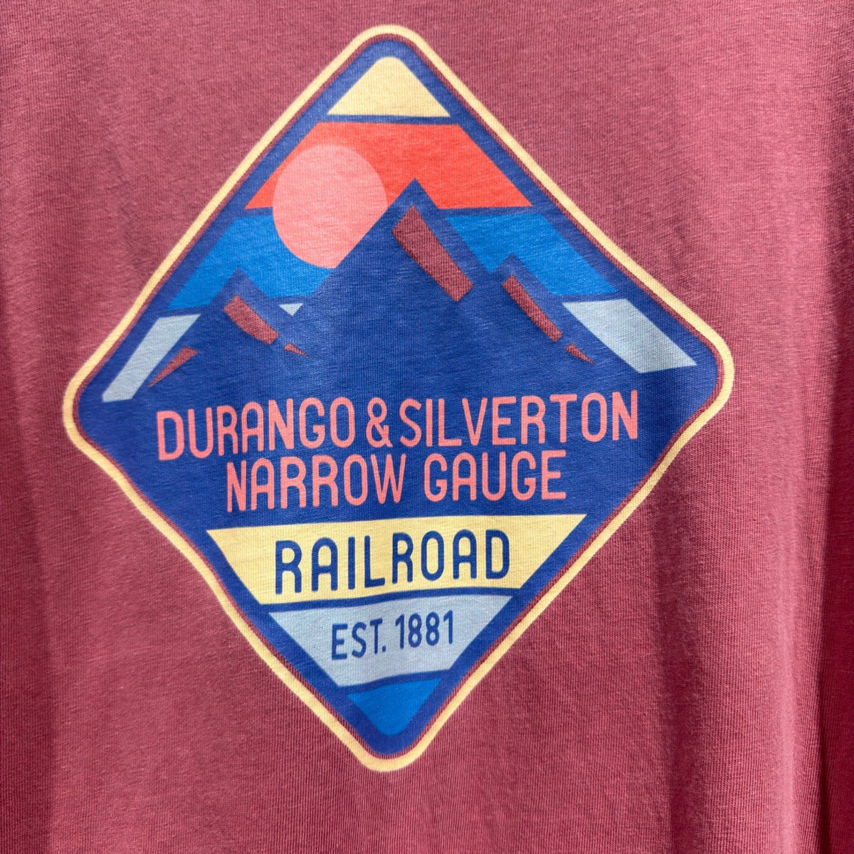 Coastal Wash Durango Silverton Railroad Shirt Men XL Red Cotton Colorado EUC1