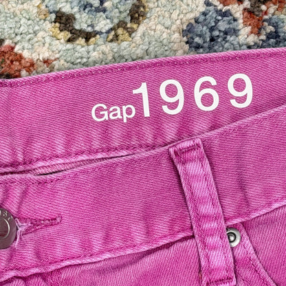 Gap Sexy Boyfriend Shorts Women 8 Pink Cuffed Denim Summer Barbiecore EUC2