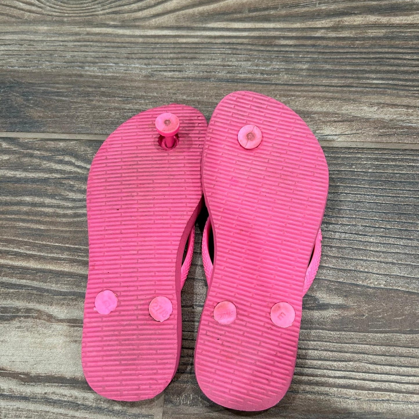 Havaianas Flip Flops Girls 27/28 Pink Rubber Sandals Beach4