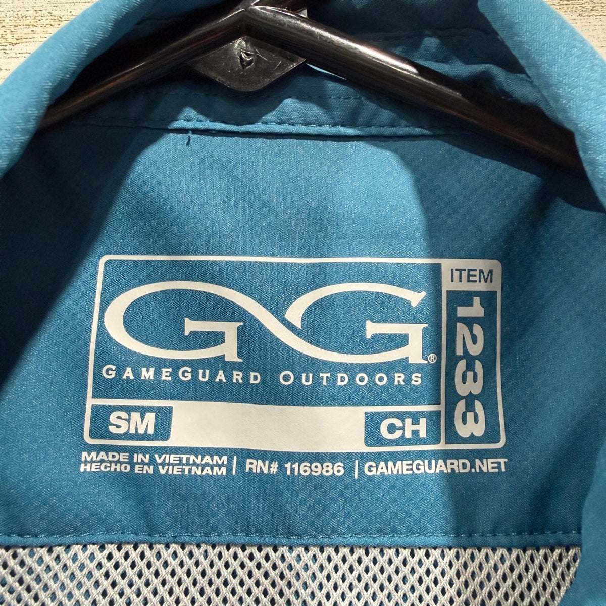 GameGuard Outdoors Micro-Fiber Shirt Kids Small Blue Fishing Camping EUC2