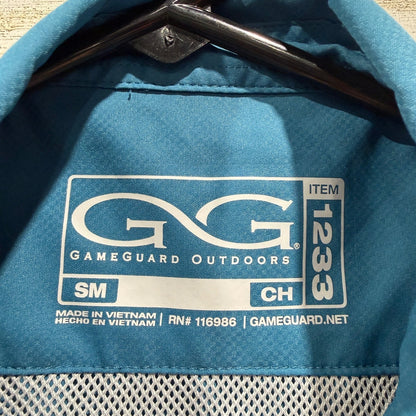 GameGuard Outdoors Micro-Fiber Shirt Kids Small Blue Fishing Camping EUC2