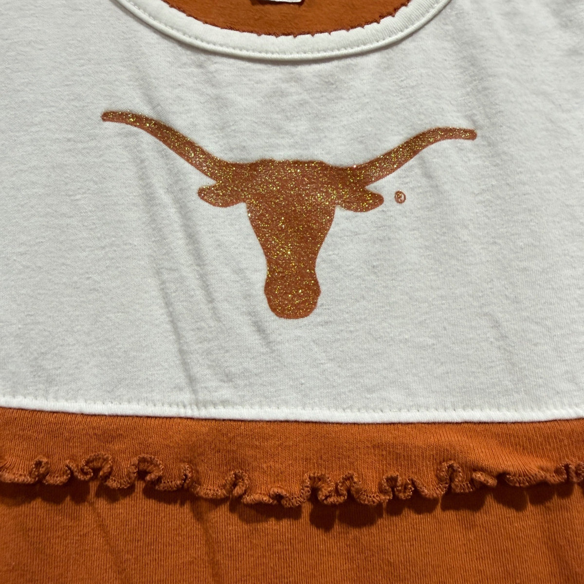 Third Street Texas Longhorns Dress Girls 6 Orange Cotton Spandex Gameday EUC2