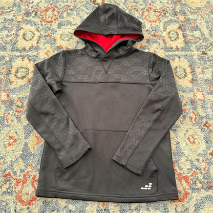 BCG Hoodie Boys XS 6-7 Black Red Geometric Performance Activewear EUC0