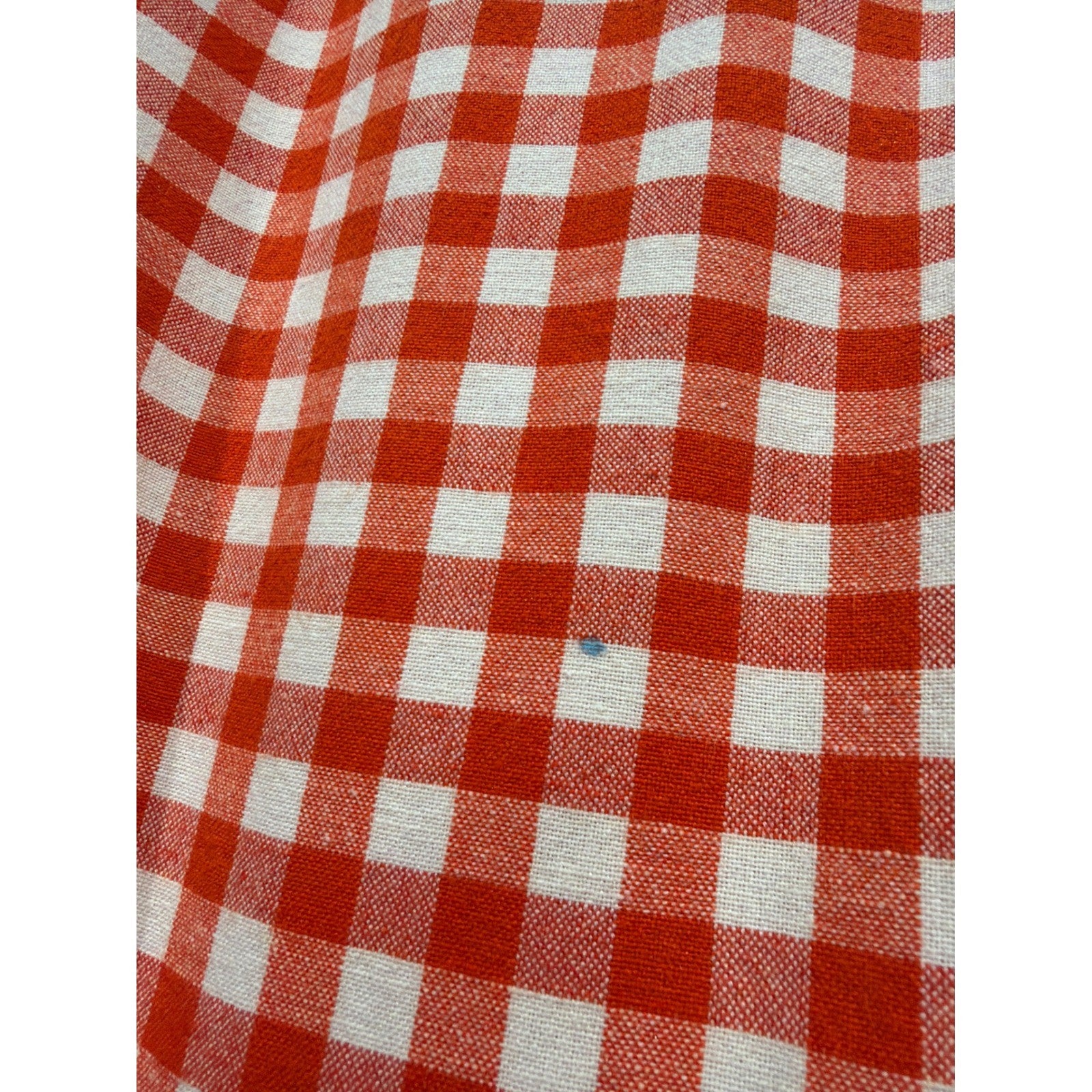 Hanna Andersson Linen Set Girls 12 Red Gingham Check Two Piece *Flawed2