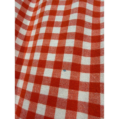 Hanna Andersson Linen Set Girls 12 Red Gingham Check Two Piece *Flawed2
