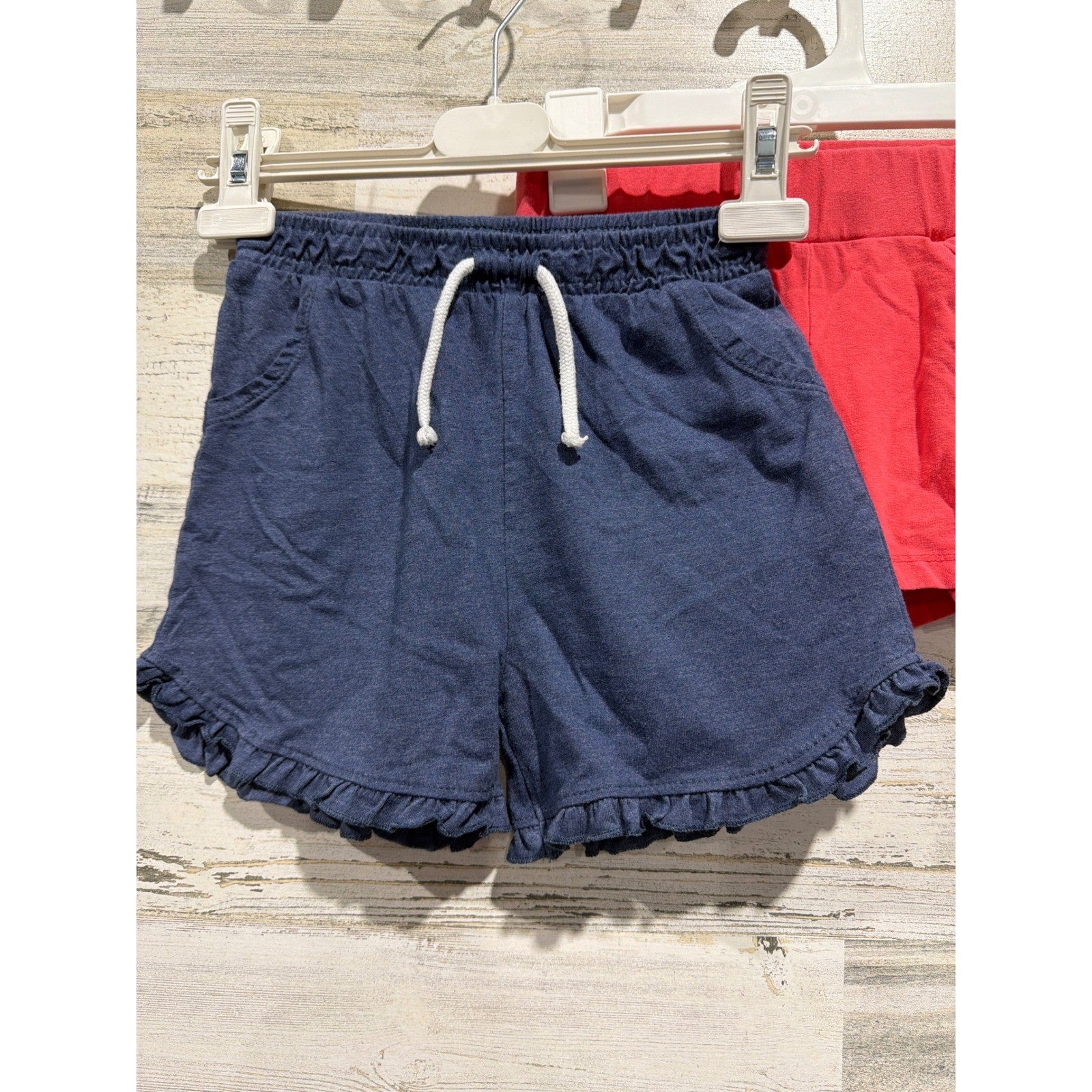 Nike Lucky Penny Gymboree Shorts Girls 6 6X Orange Blue Coral Athletic Ruffle2