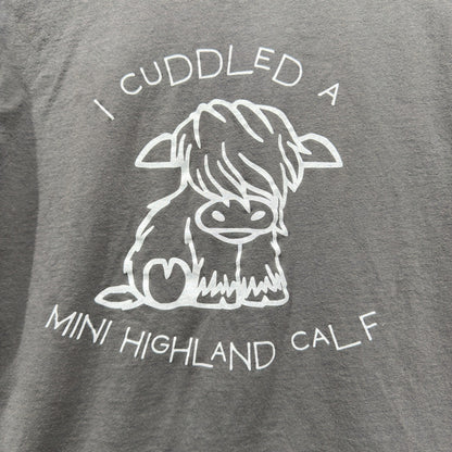 Gildan Milk & Honey Ranch Highland Calf T-Shirt Women S Gray Cotton Modern EUC1