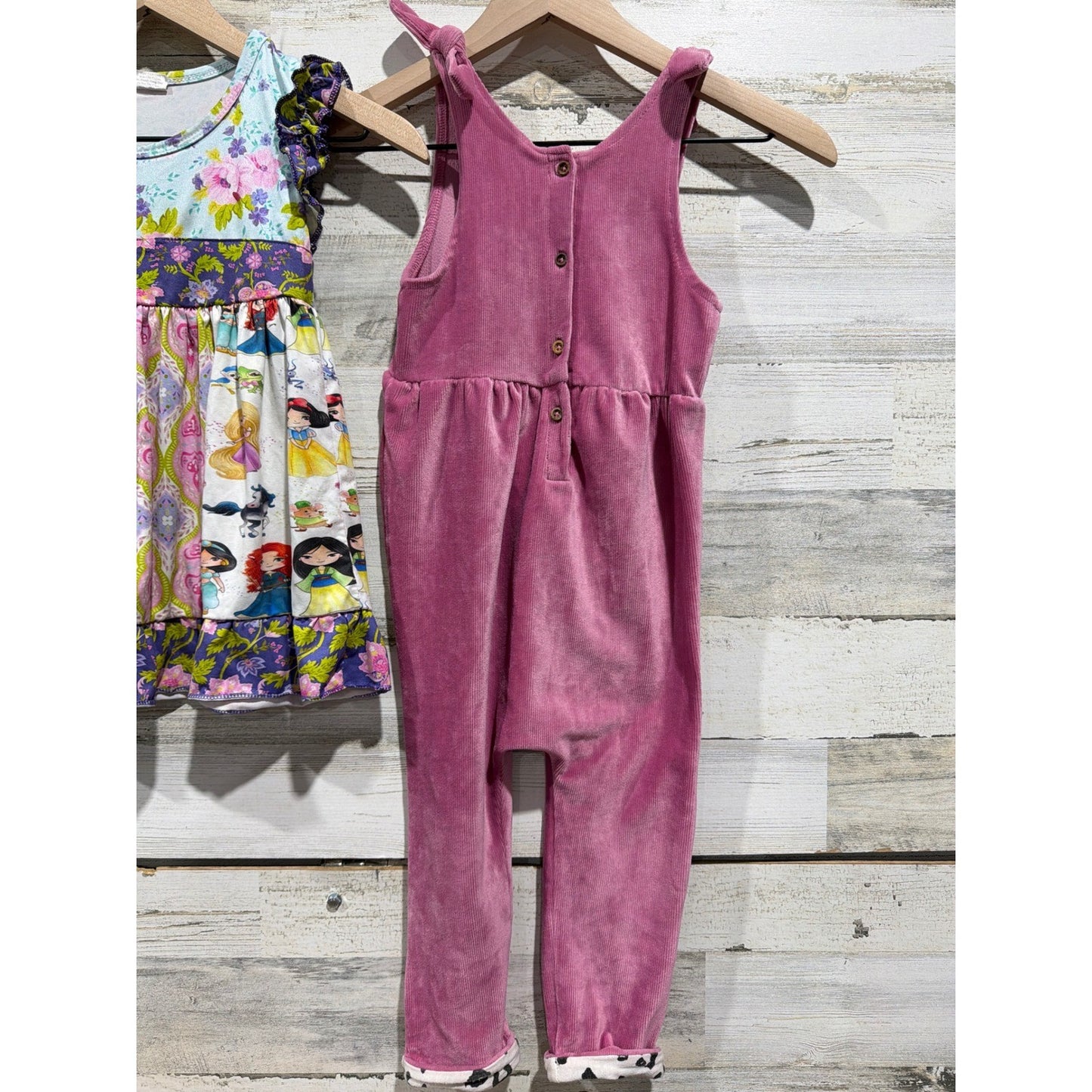 Jessica Simpson Romper & Boutique Princess Dress Girls 4T Pink Floral EUC2